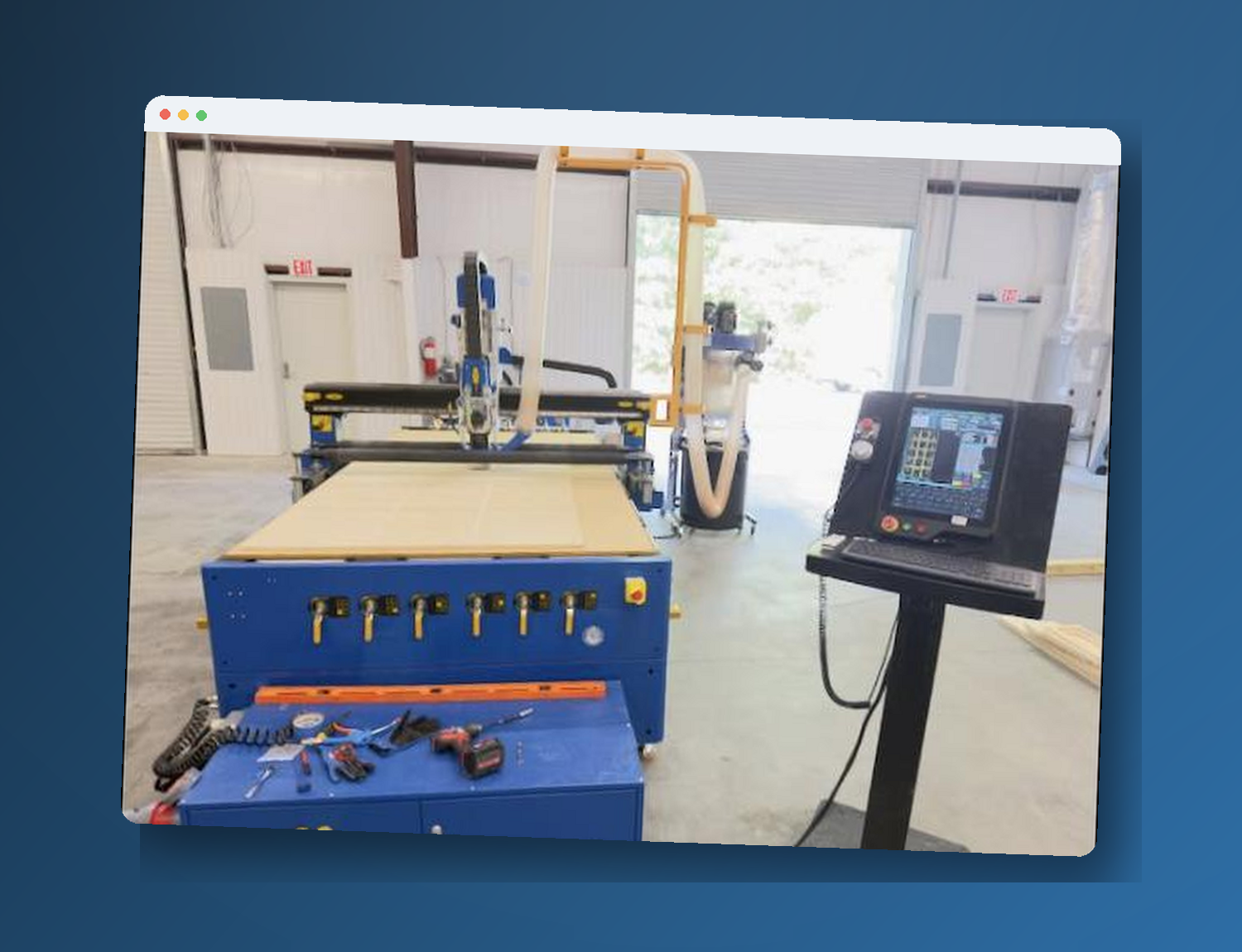 Drive Logic industrial CNC router on the shop floor
